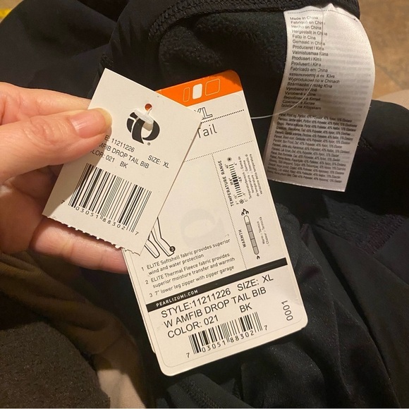 NWT~PEARL IZUMI Women Black AmFIB Drop Tail Bib Tight Elite Series Size XL - Picture 9 of 12